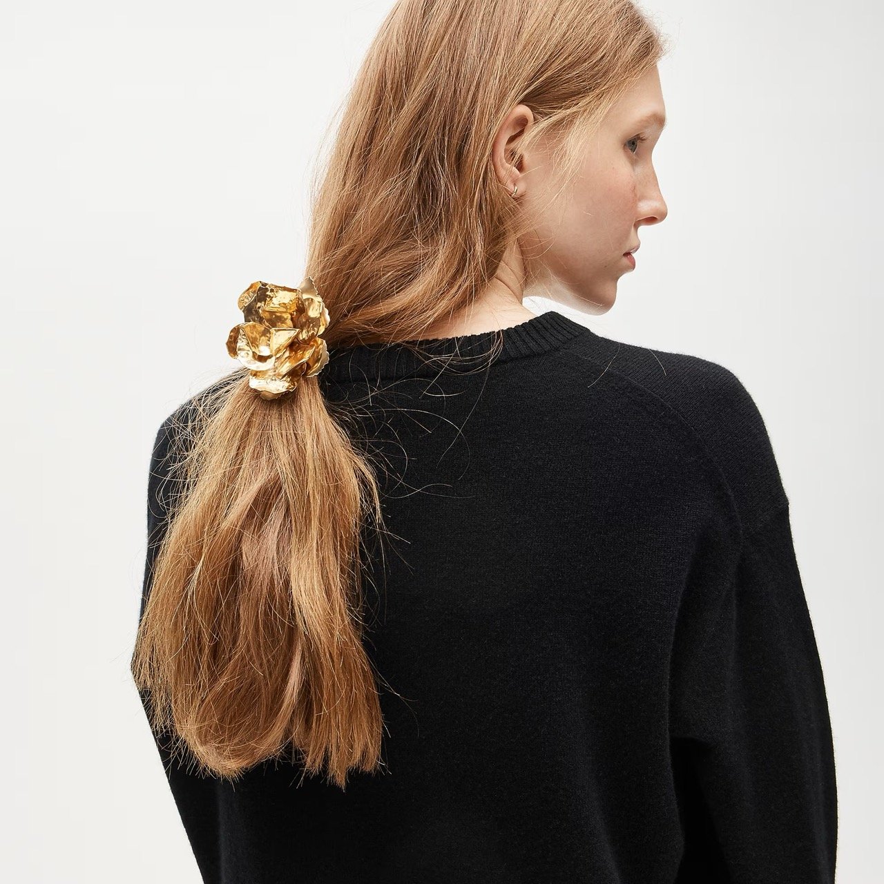 Metallic Rose Hair Tie J.CREW