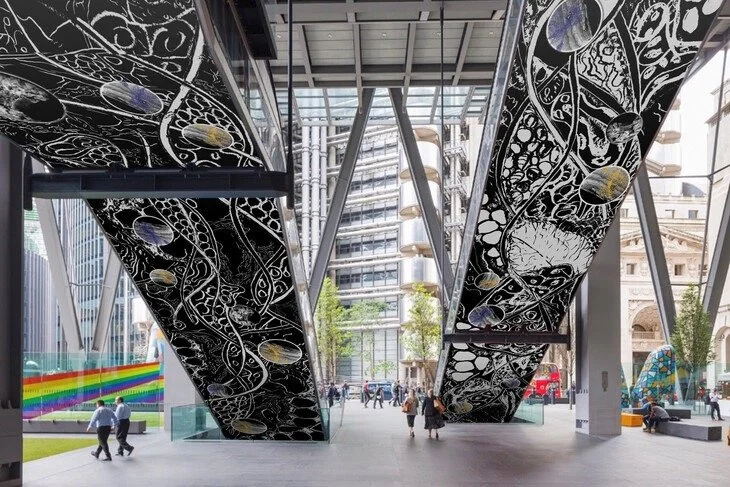 Dendrophiles by Jane & Louise Wilson installed outside The Leadenhall Building in City of London.