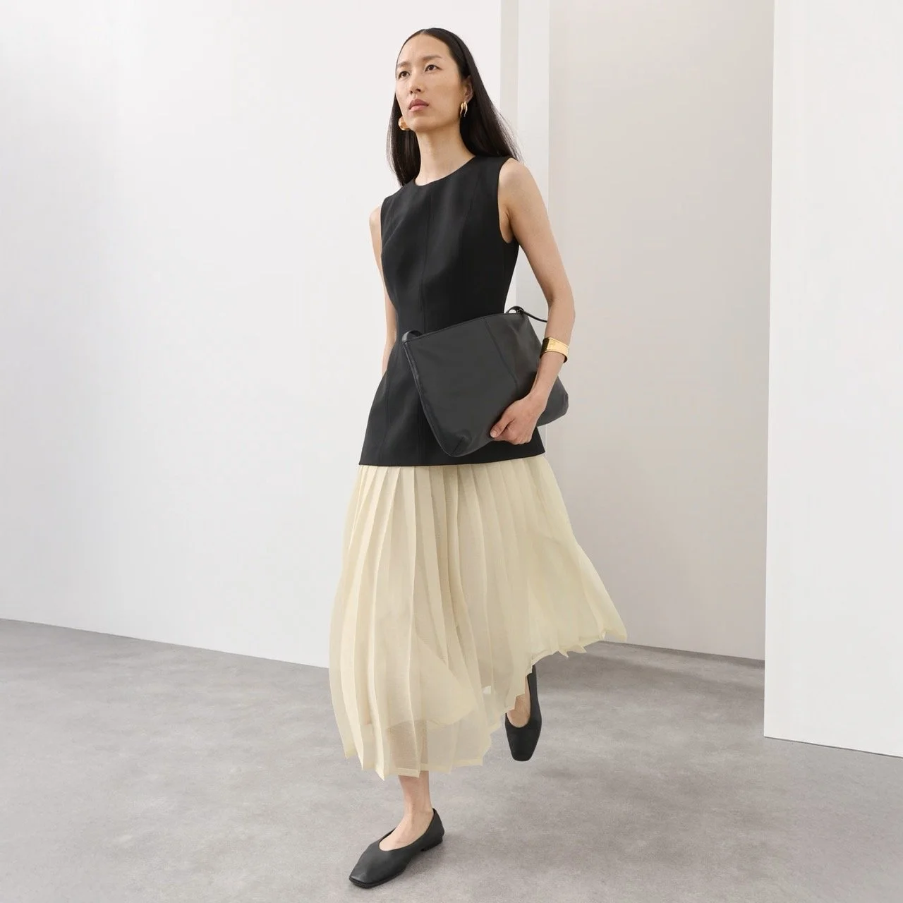 Marks & Spencer Wool-Blend Layered Midaxi Dress