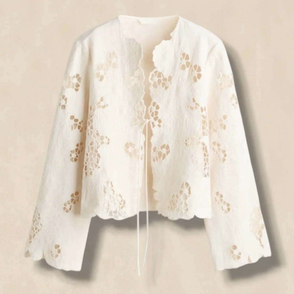 Cream Broderie Anglaise Jacket
