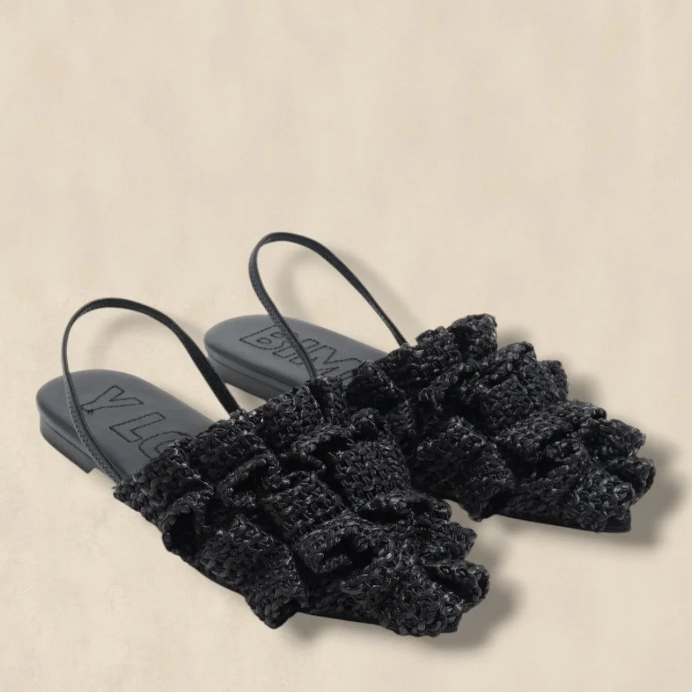 Raffia Slingback Sandal