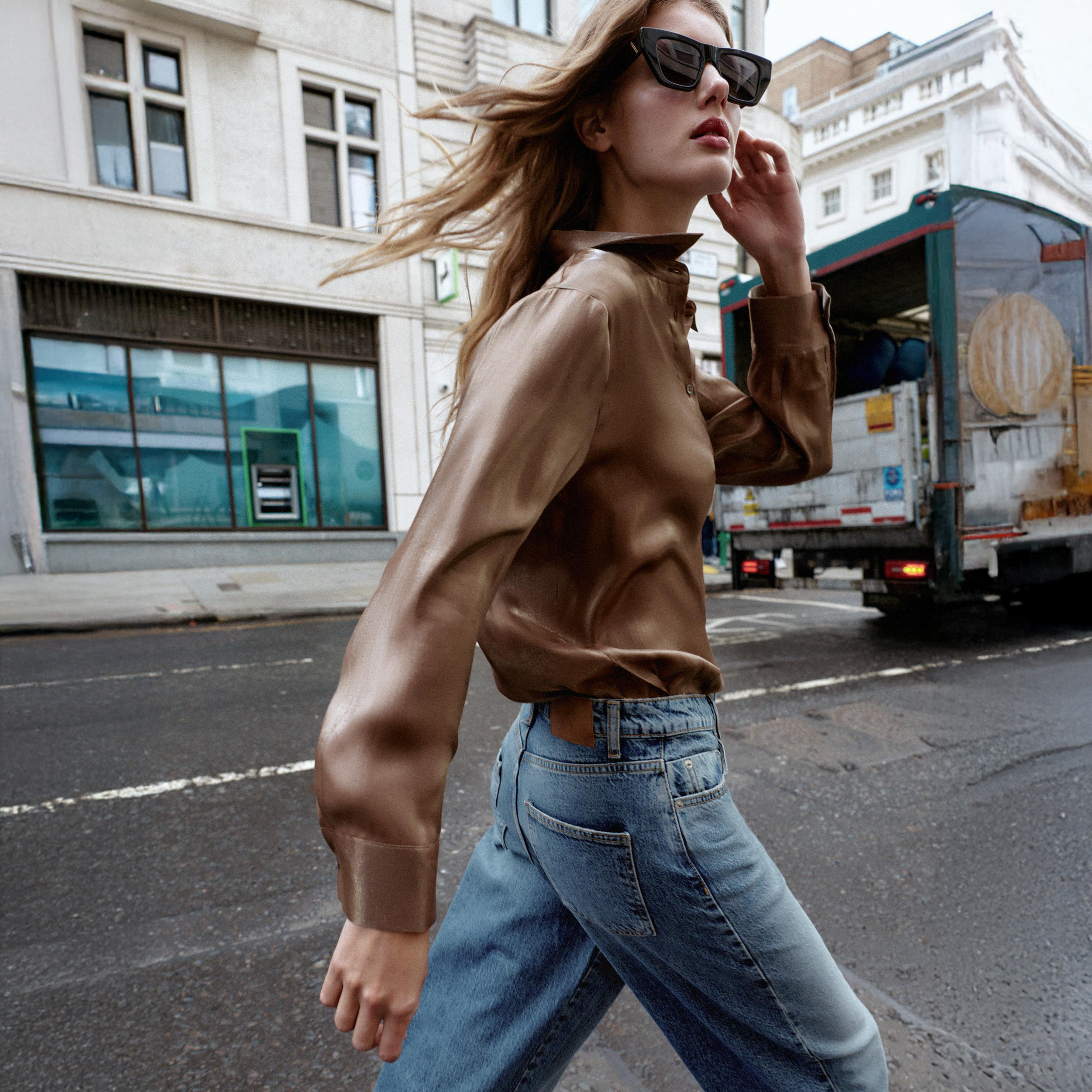 Iridescent Flowing Shirt - Zara