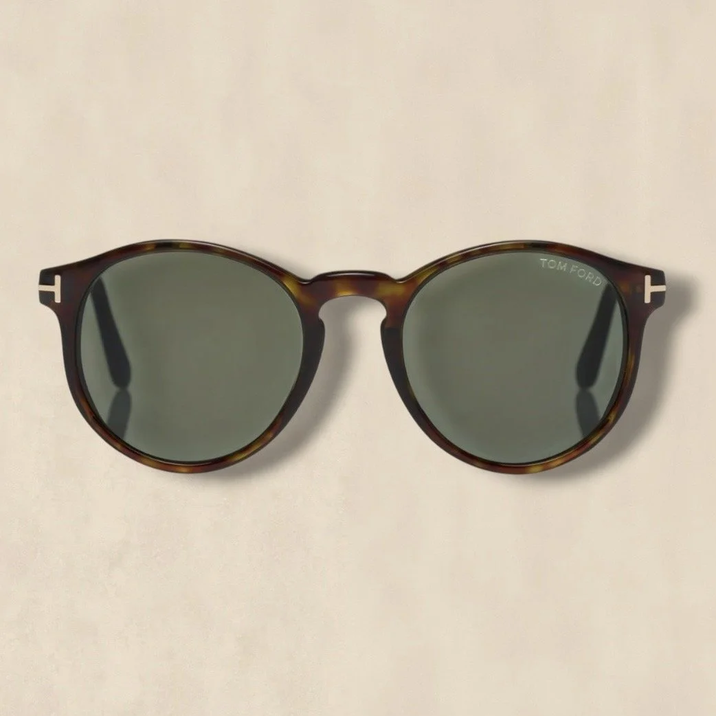 Tortoiseshell Round Sunglasses