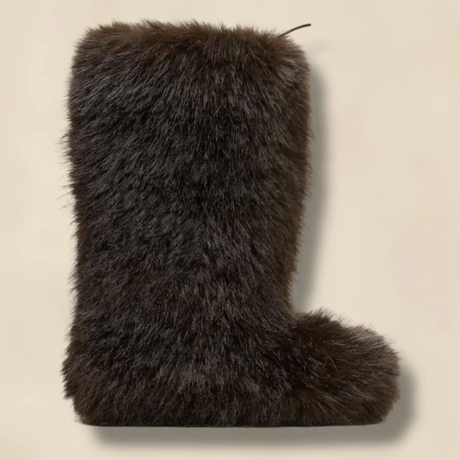 ZARA Faux Fur Boots Ski Collection