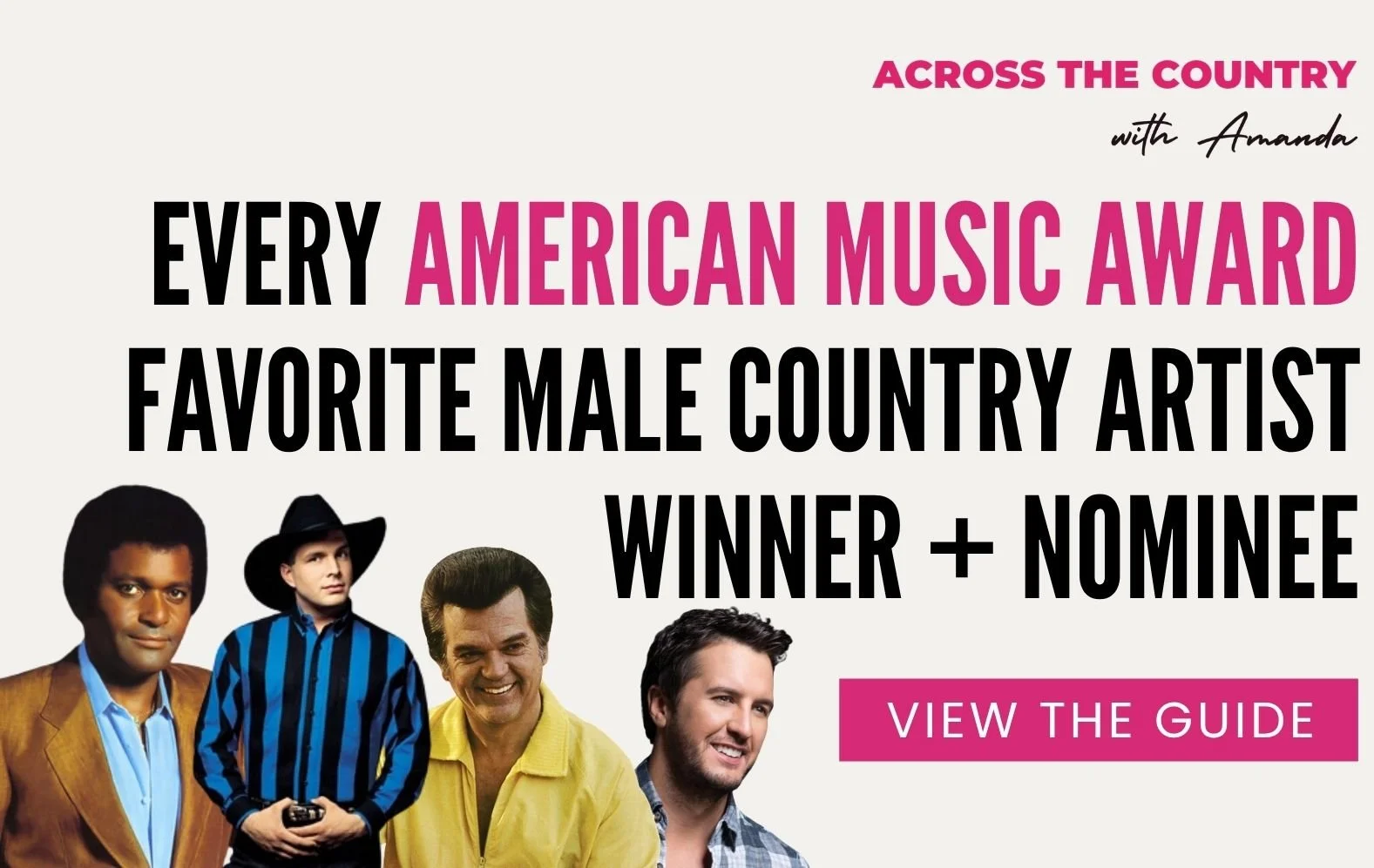 Every American Music Award Winner and Nominee for Favorite Male Country Artist 