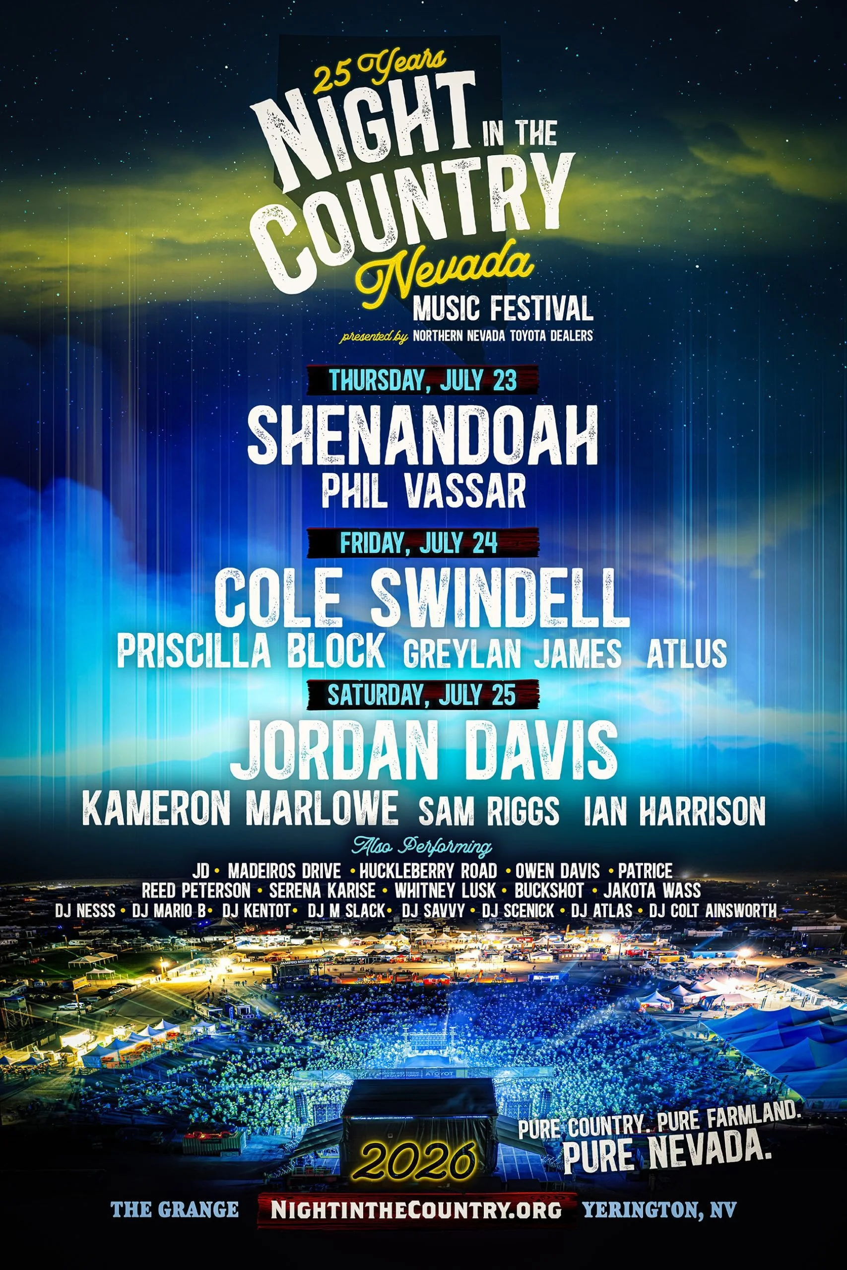 Night in the Country Festival Lineup