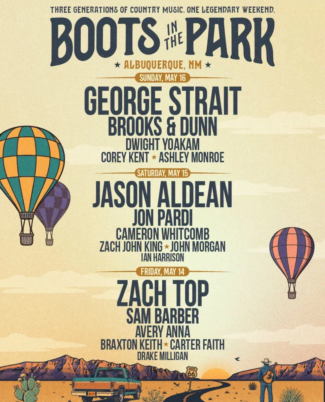 Boots In the Park Lineup