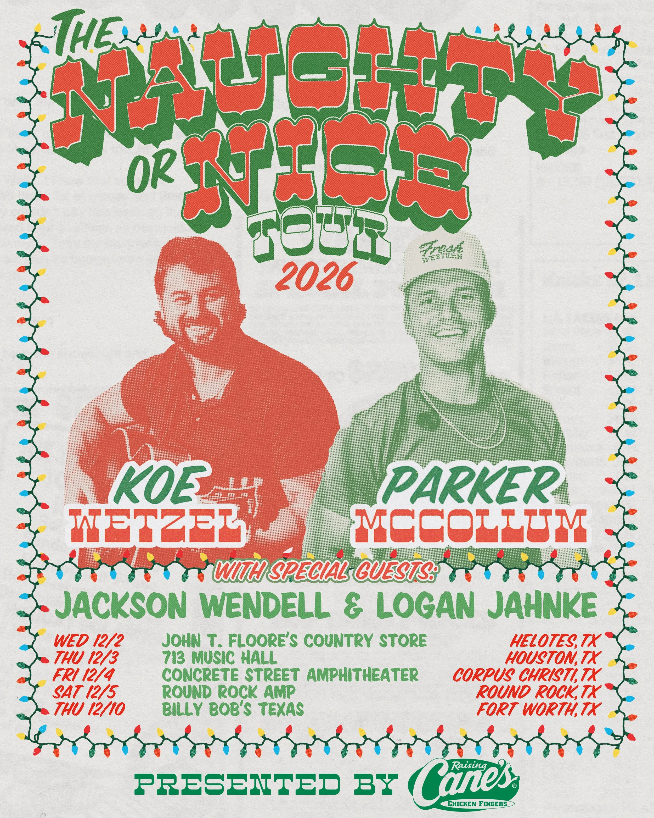 Koe Wetzel Parker McCollum Tour