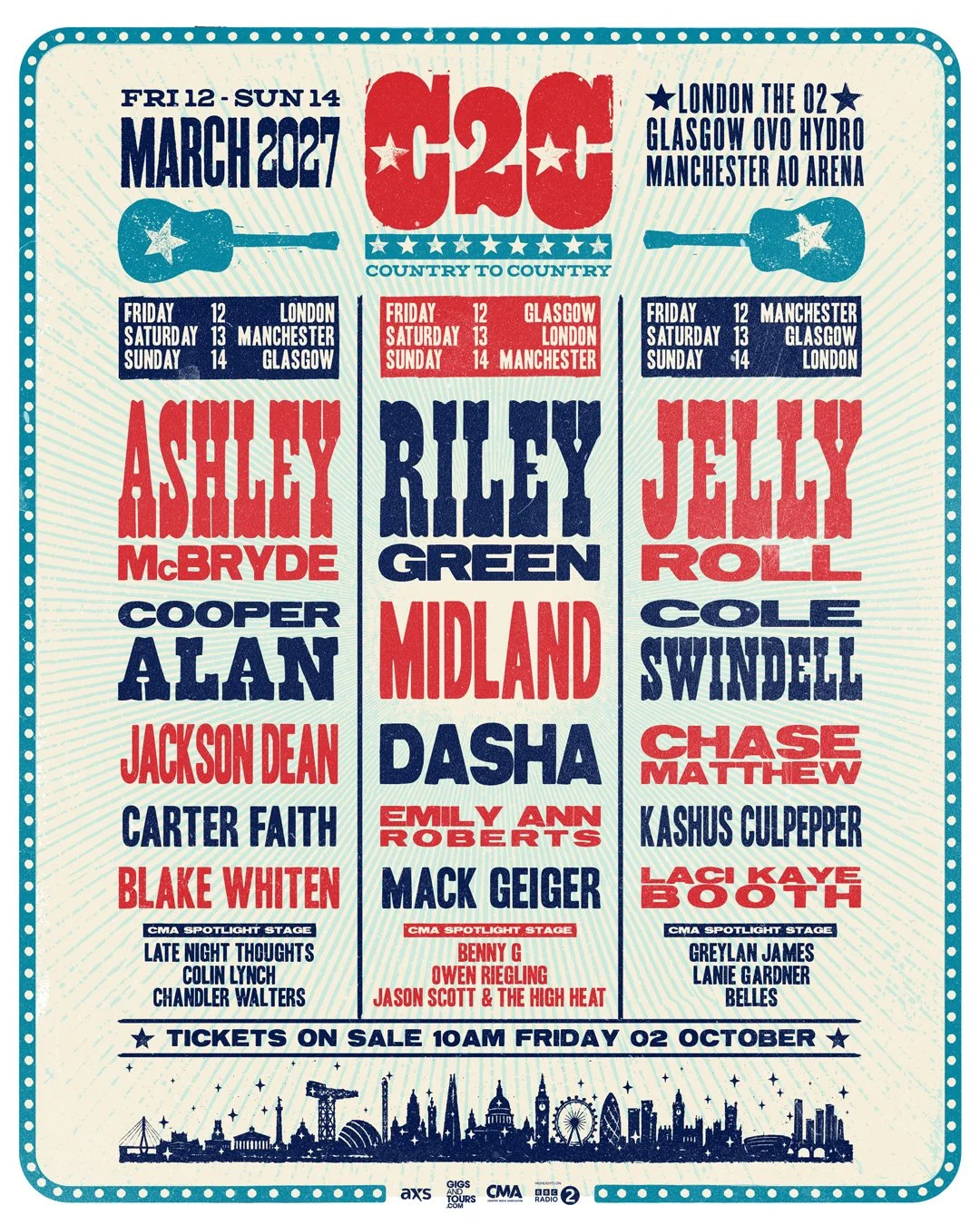 C2C Country to Country 2027: Lineup, Dates &amp; Tickets