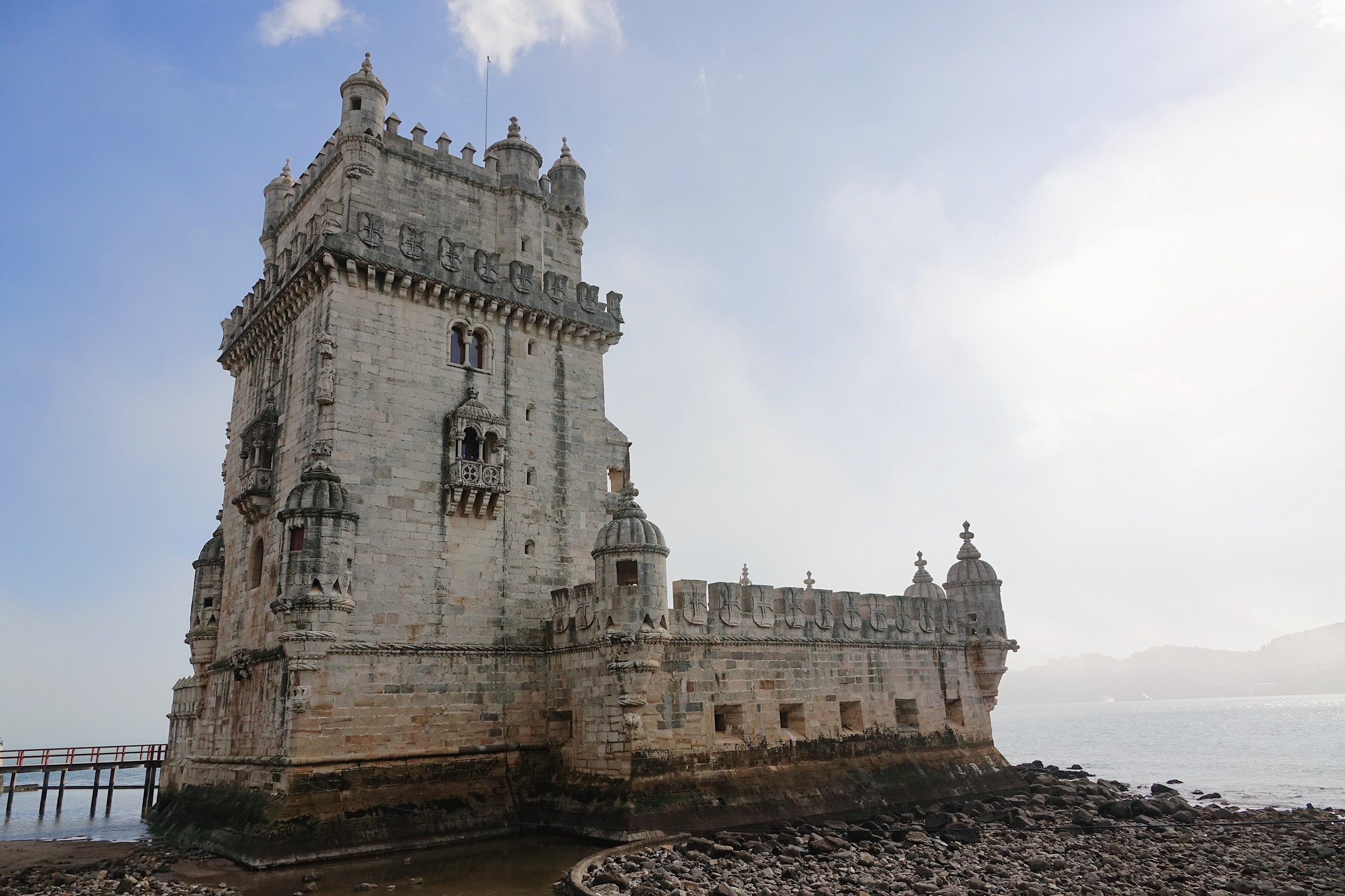 Torre de Belém in Lisbon, Portugal, a historic riverside fortress and popular tourist landmark