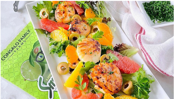 Seared Scallops with Citrus Supreme Salsa