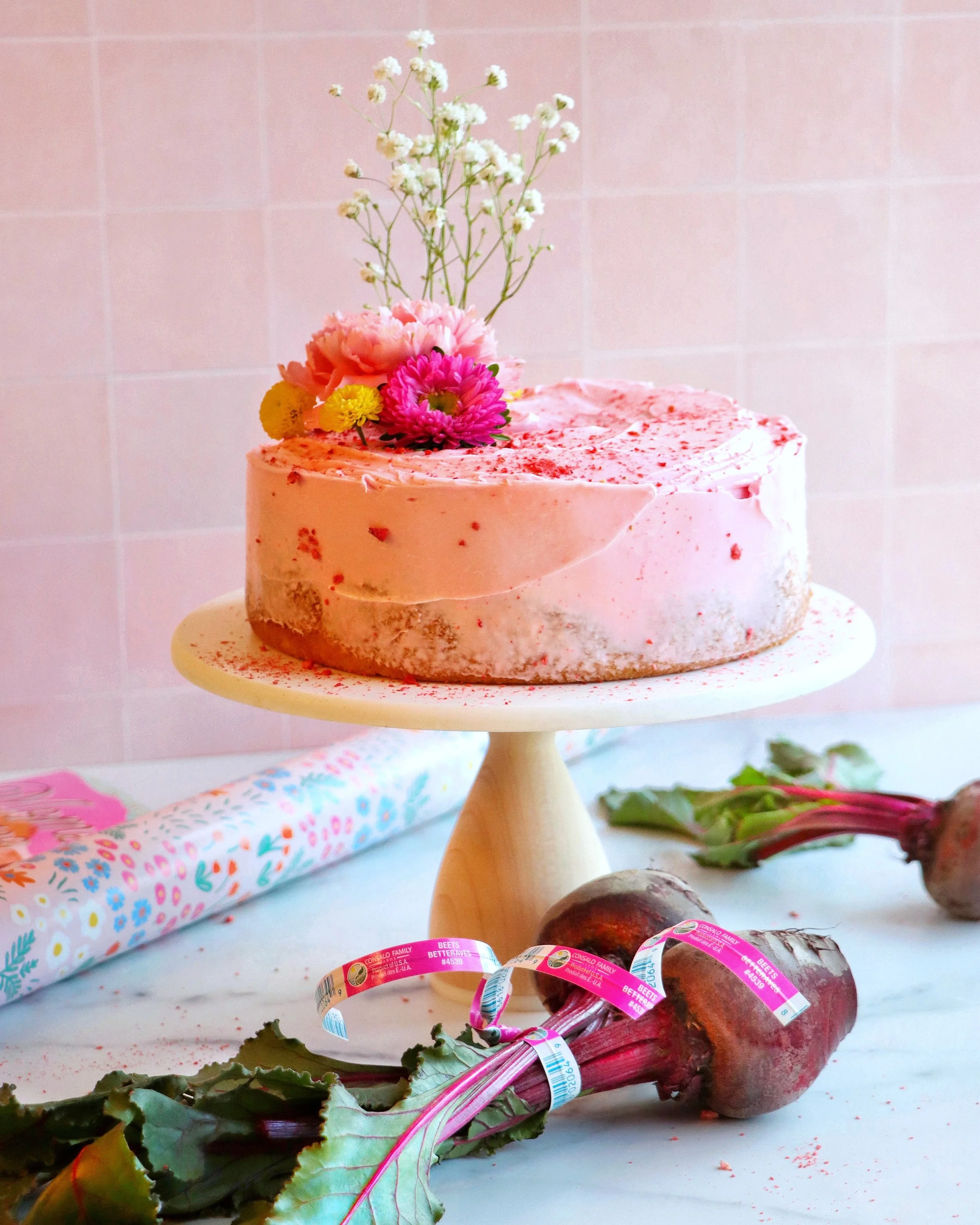Blushing Beet Cloud Cake
