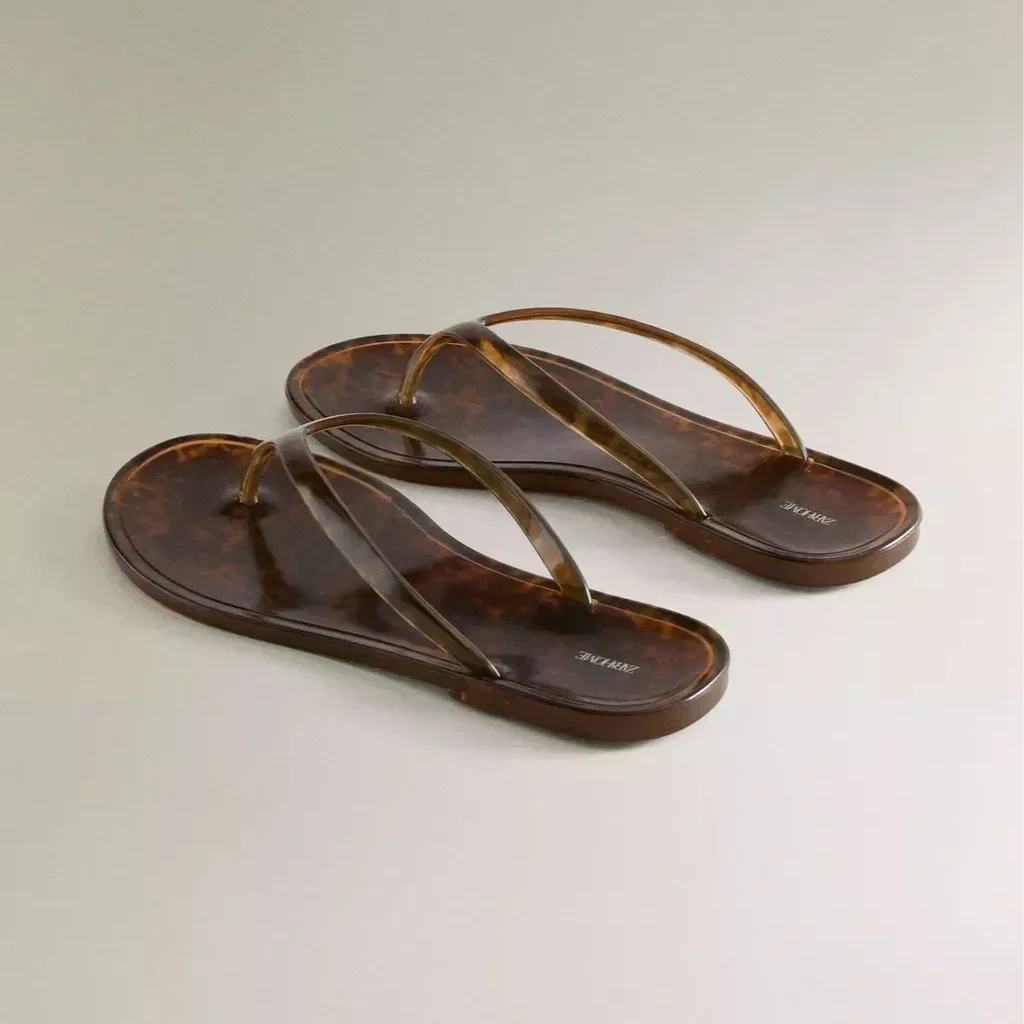 Brown flip-flops