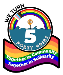 Porty Pride logo with 5th birthday text