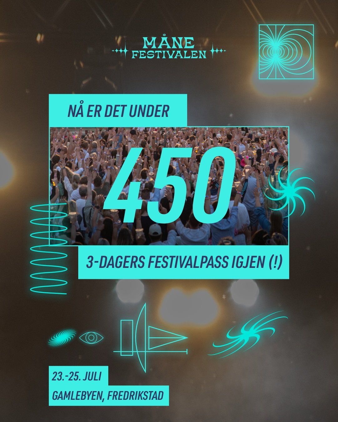 Festivalpassene flyr 🚀 N&aring; er det under 450 stk. 3-dagers festivalpass igjen 👨🏼&zwj;🚀 F&aring; med deg torsdagen med Daniela Reyes, Erlend Ropstad &amp; Daniel Kvammen 🔥 3 dager. 1 magisk helg 📣 Kj&oslash;p dine billetter i dag 🎫 

Bilett