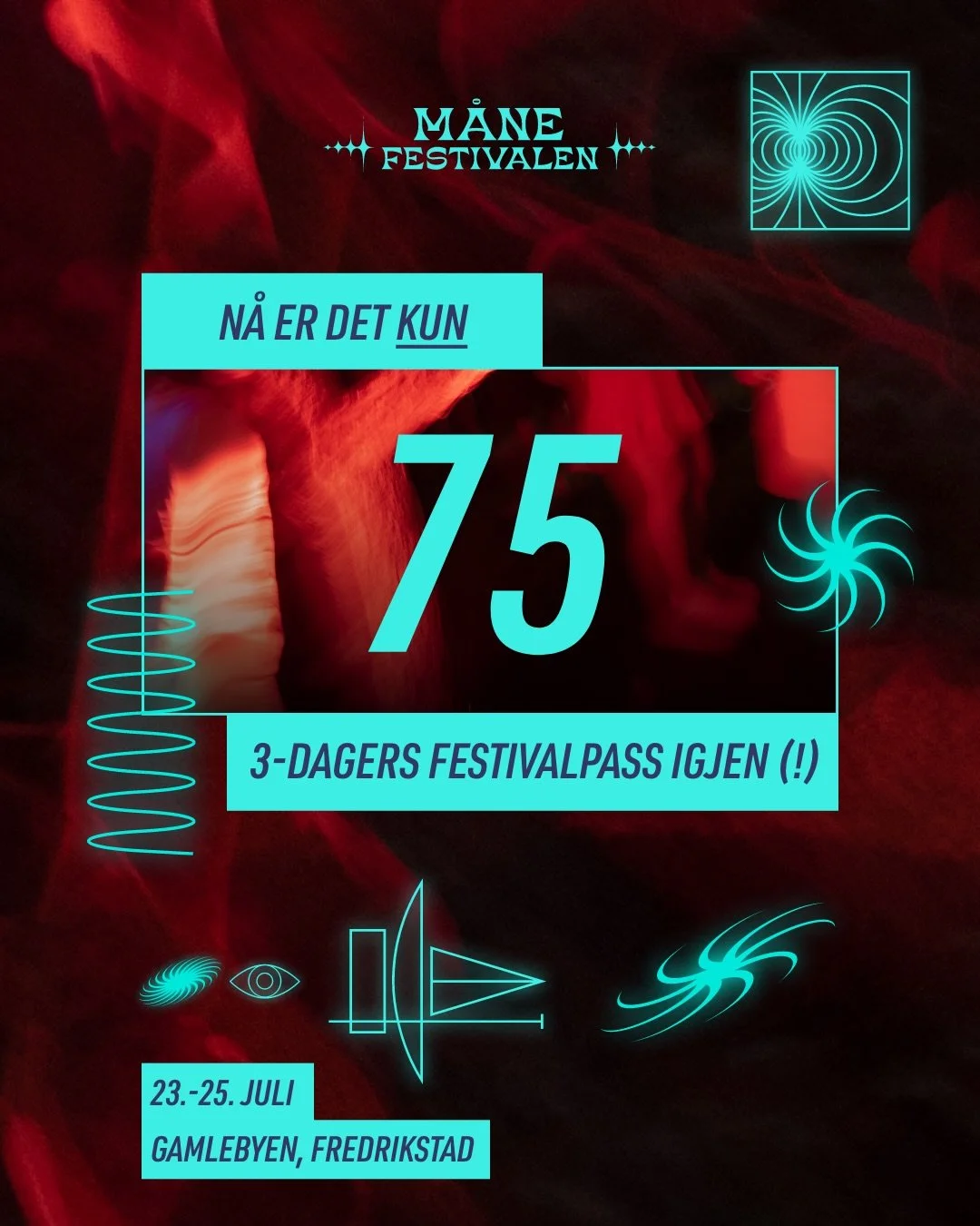 Snart utsolgt, kun 75 igjen 😎 N&aring; begynner det &aring; haste &mdash; neste gang du sjekker kan det v&aelig;re for sent! 

Sikre deg 3-dagers festivalpass n&aring; f&oslash;r de forsvinner 🚀 

Dette er den eneste type billett som gir deg tilgan