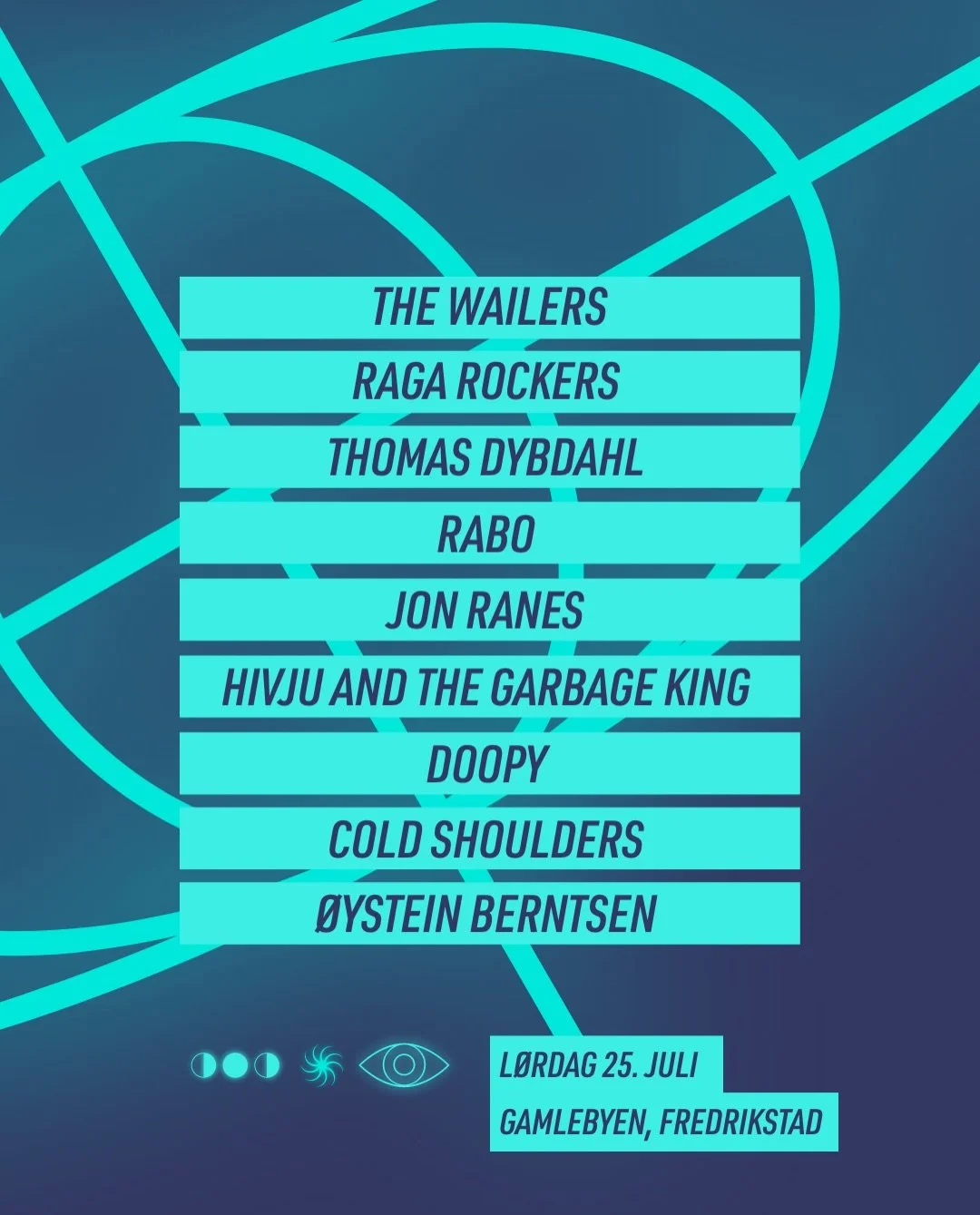 M&aring;nefestivalen l&oslash;rdag 25. juli 🔥

The Wailers
Raga Rockers
Thomas Dybdahl
Jon Ranes
RABO
HIVJU &amp; The Garbage King
Doopy
Cold Shoulders
&Oslash;ystein Berntsen

Billettlink: https://tikkio.com/events/57661 🎫

#m&aring;nefestivalen #