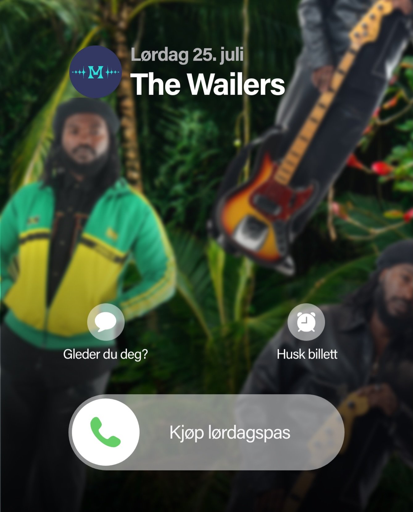 The Wailers calling l&oslash;rdag 25 juli 📞

Billettlink 🎫 https://tikkio.com/events/57661

#thewailers #reggae #reggaemusic #fredrikstad #m&aring;nefestivalen