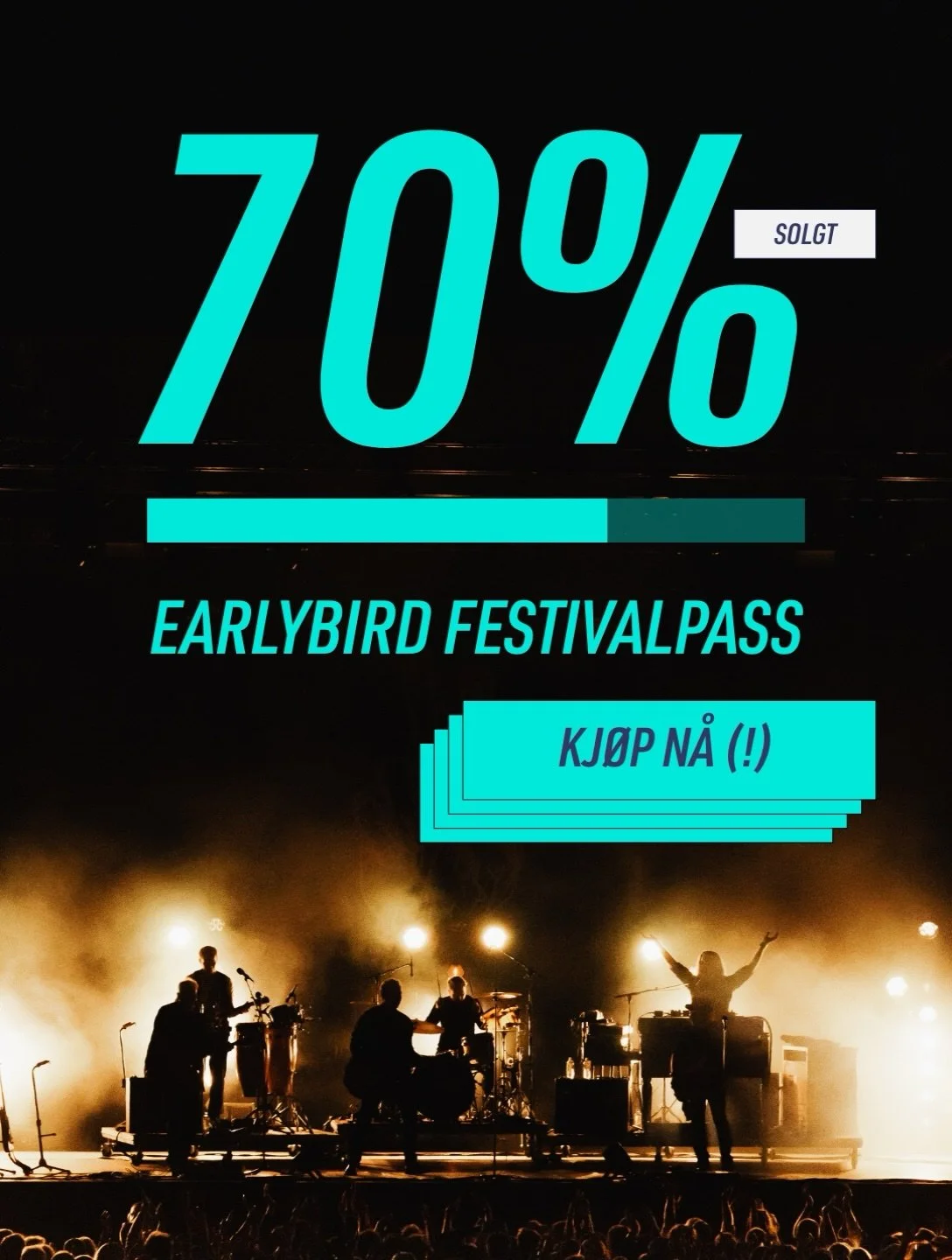 Rakettfart 😱 Ikke sitt p&aring; gjerdet (!) N&aring; ryker jammen snart Earlybird billettene til M&aring;nefestivalen 2027 🌙 

Her g&aring;r det unna folkens: https://tikkio.com/events/65086 🎫 

Det er bare &aring; begynne &aring; glede seg 🩵 Sis