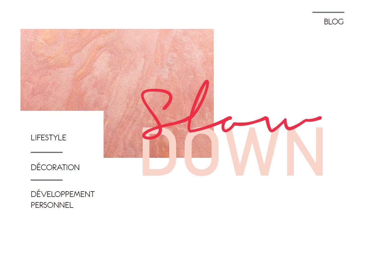 Identité de marque du blog SlowdownToday