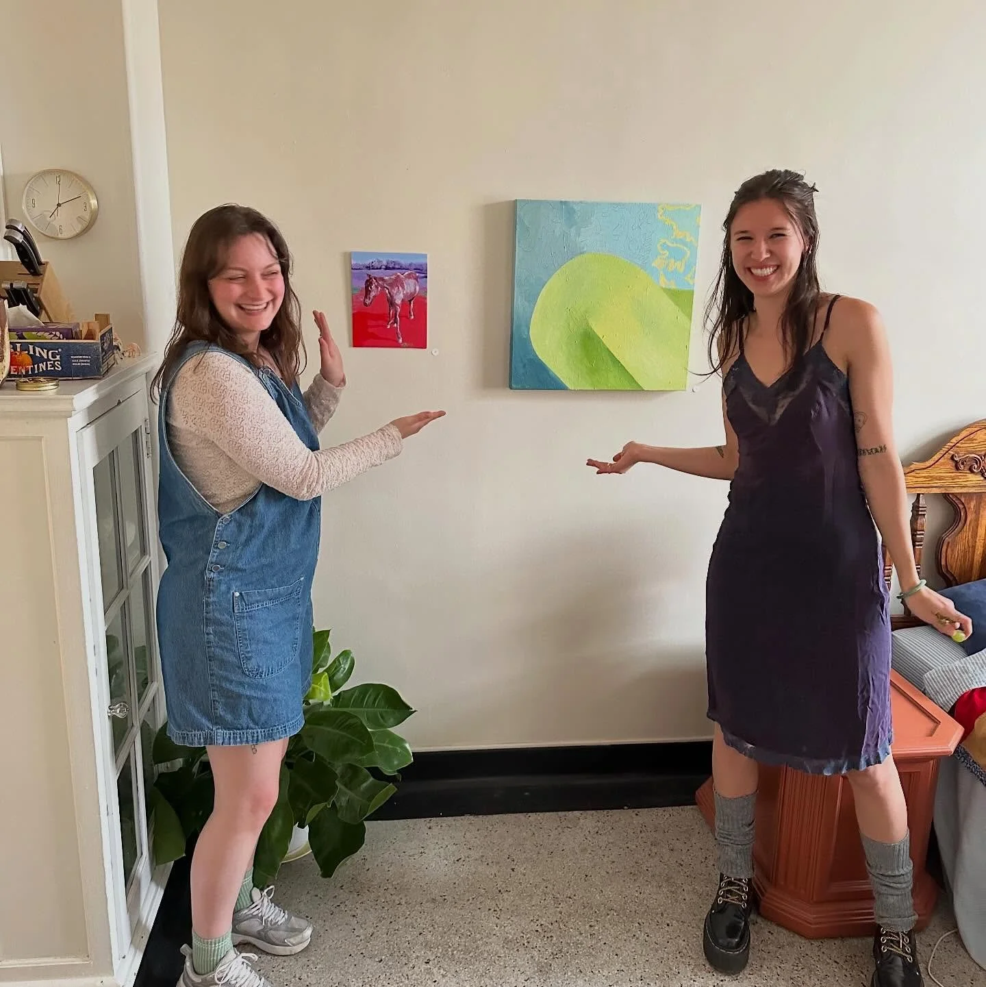 Our paintings got to hang next to each other at the @ponyclubgallery Early Summer show! 

Return to Animism, oil on canvas 
20x20 inches

inquire to purchase

May 2026