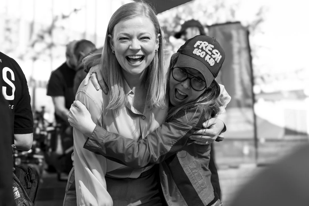 Minkie Spiro behind the scenes with Sarah Snook on All Her Fault