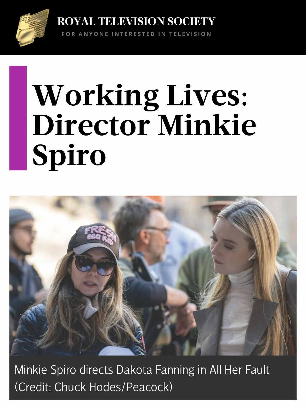 Television | Working Lives: Director Minkie Spiro