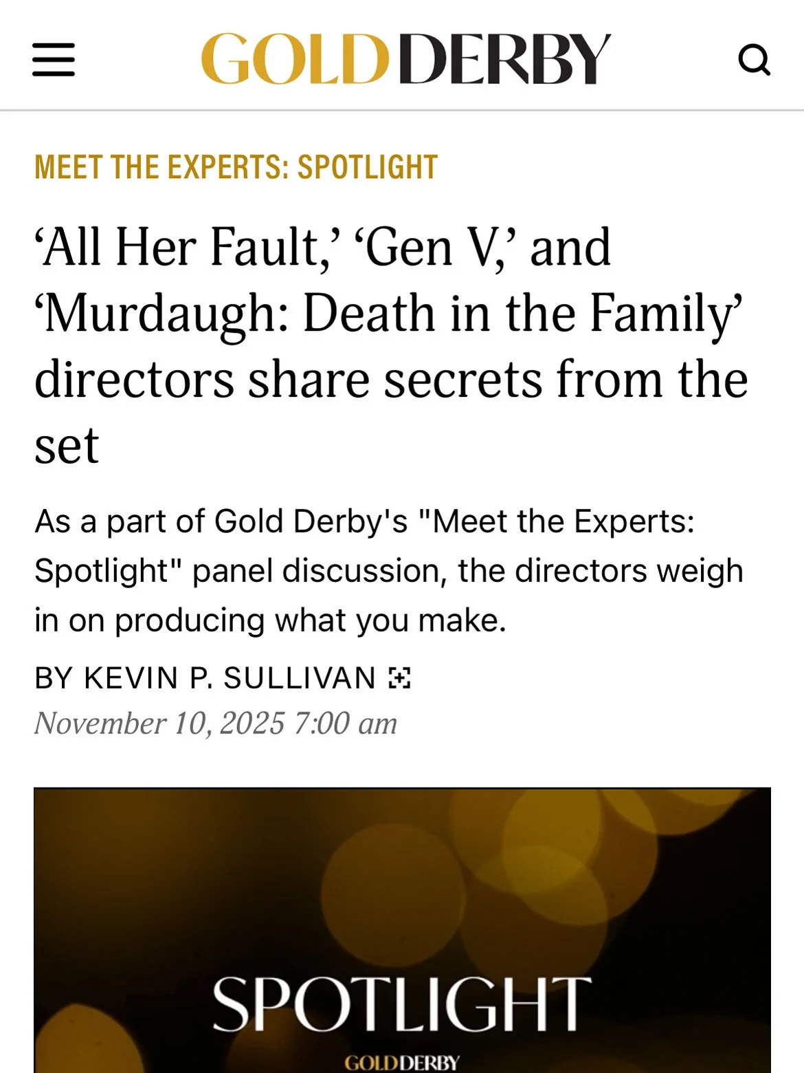 Gold Derby | Spotlight