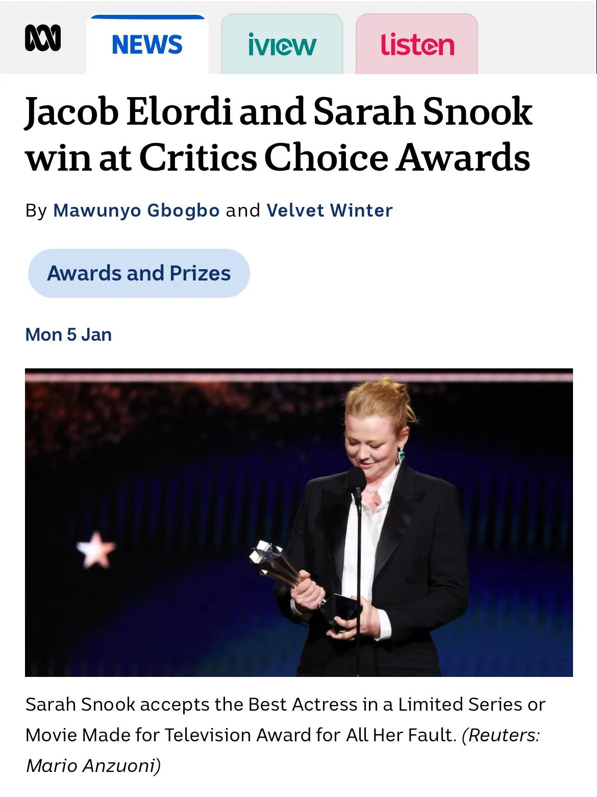 ABC | Critics Choice Awards