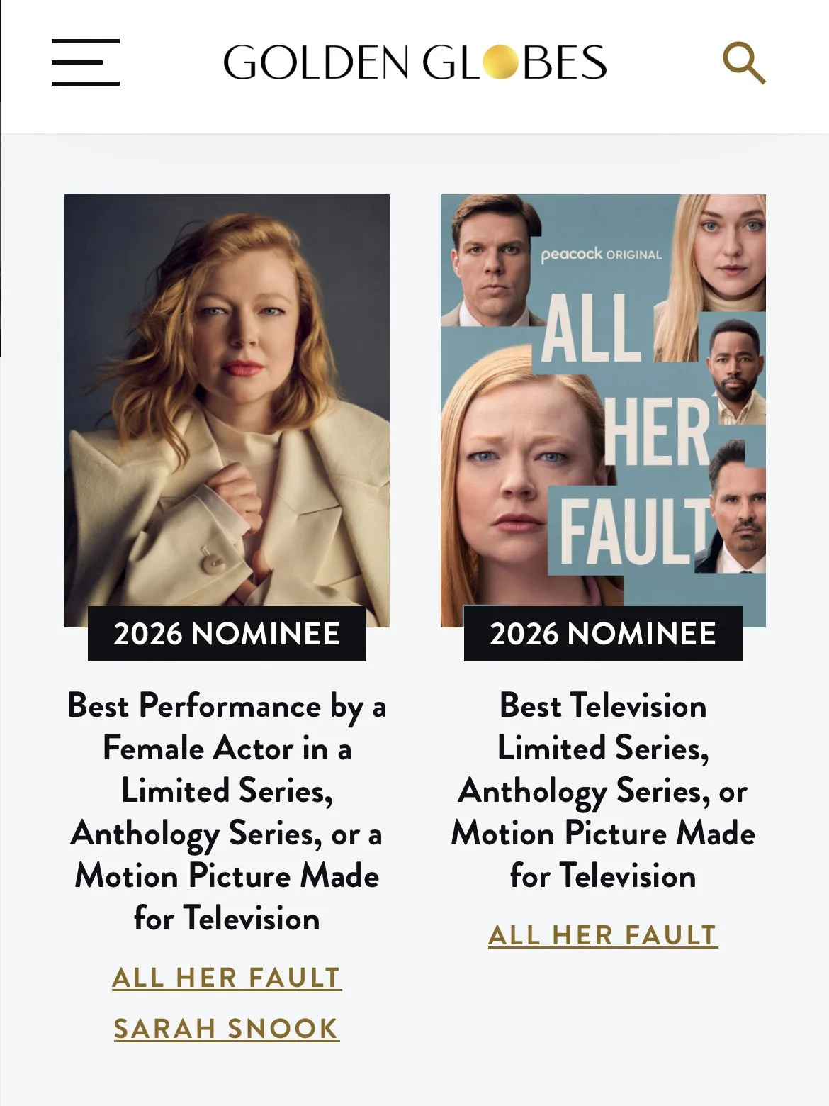 Golden Globes 2026