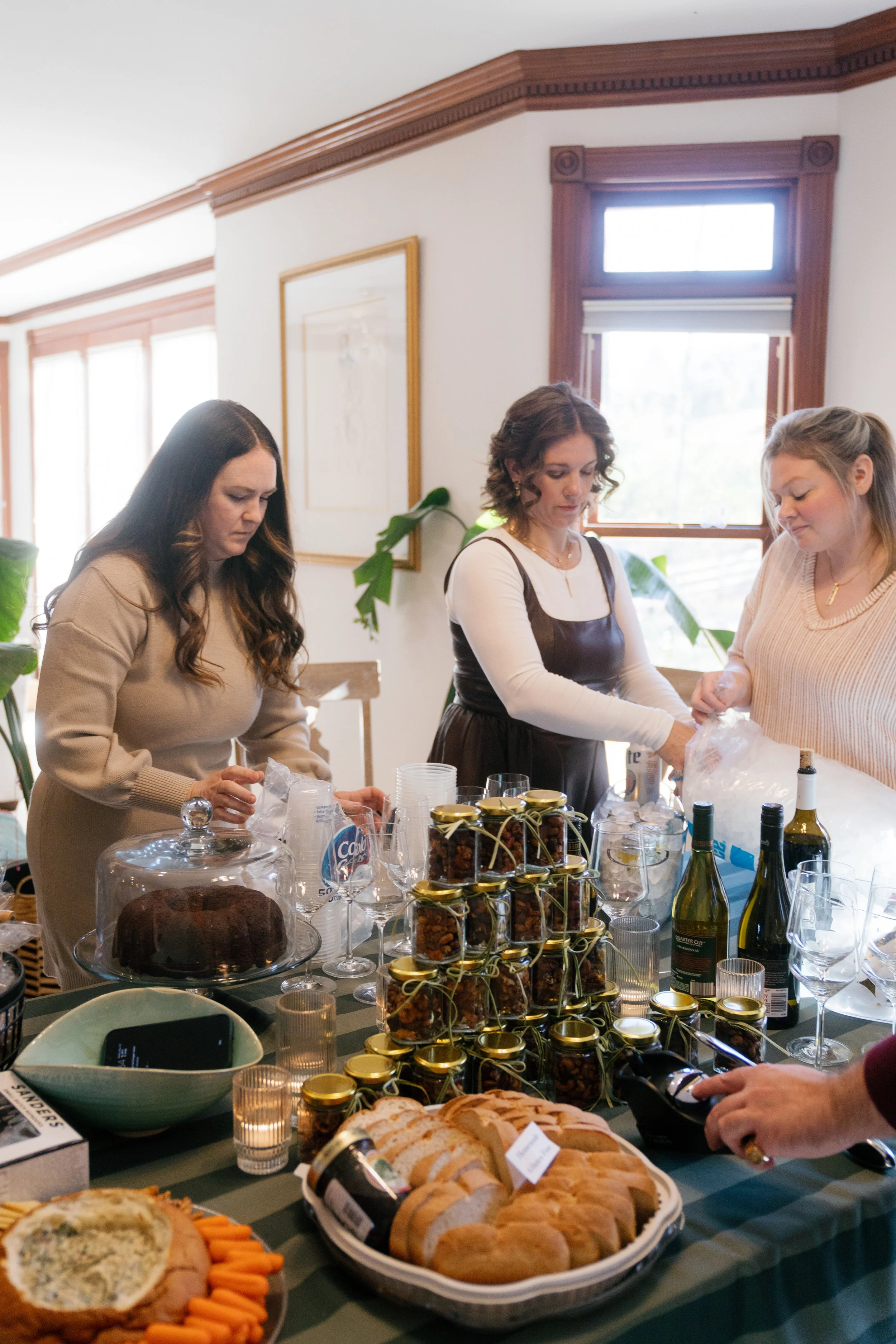 Holiday season friendsgiving celebration