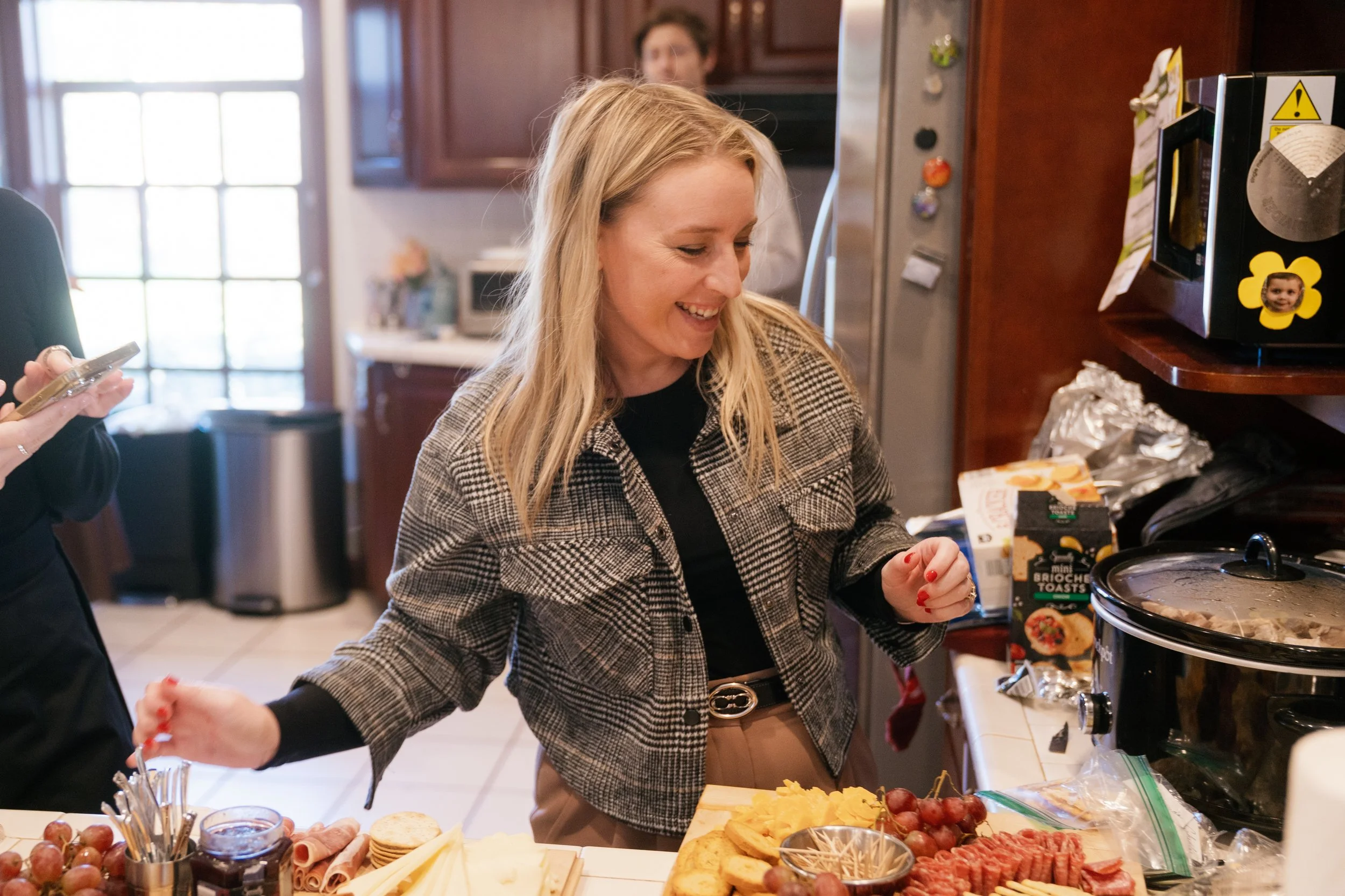 Holiday season friendsgiving celebration