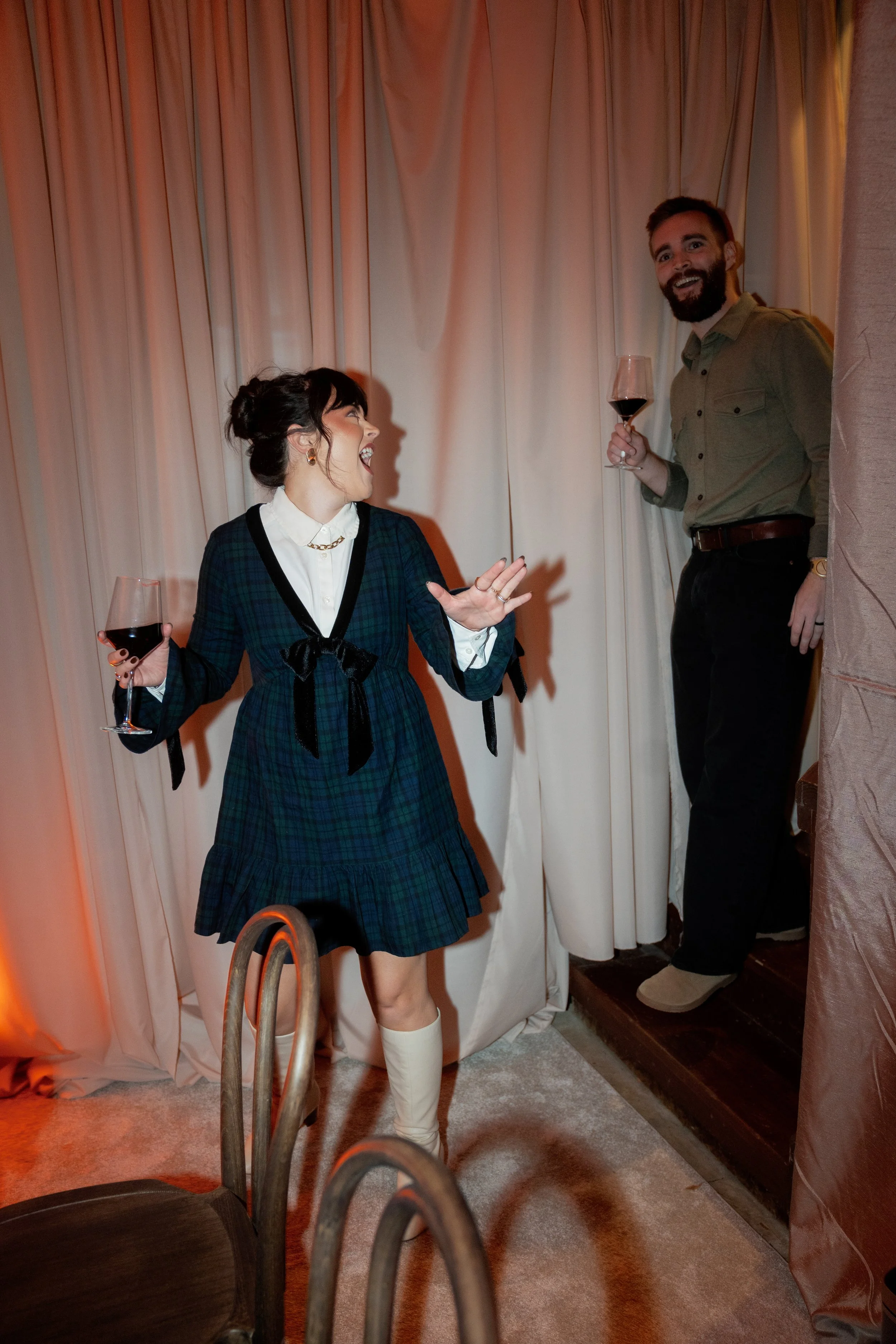 Holiday season friendsgiving celebration