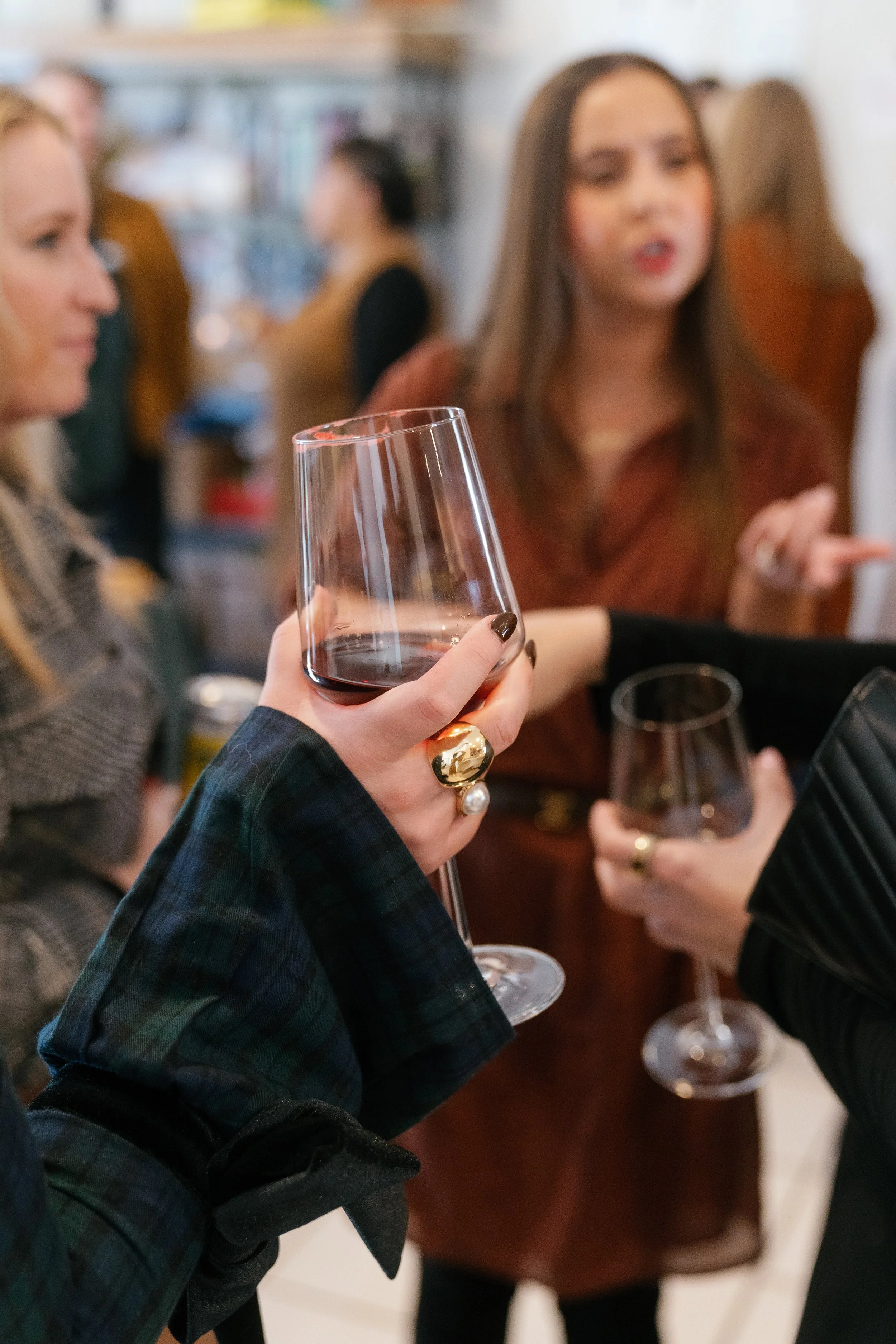 Holiday season friendsgiving celebration