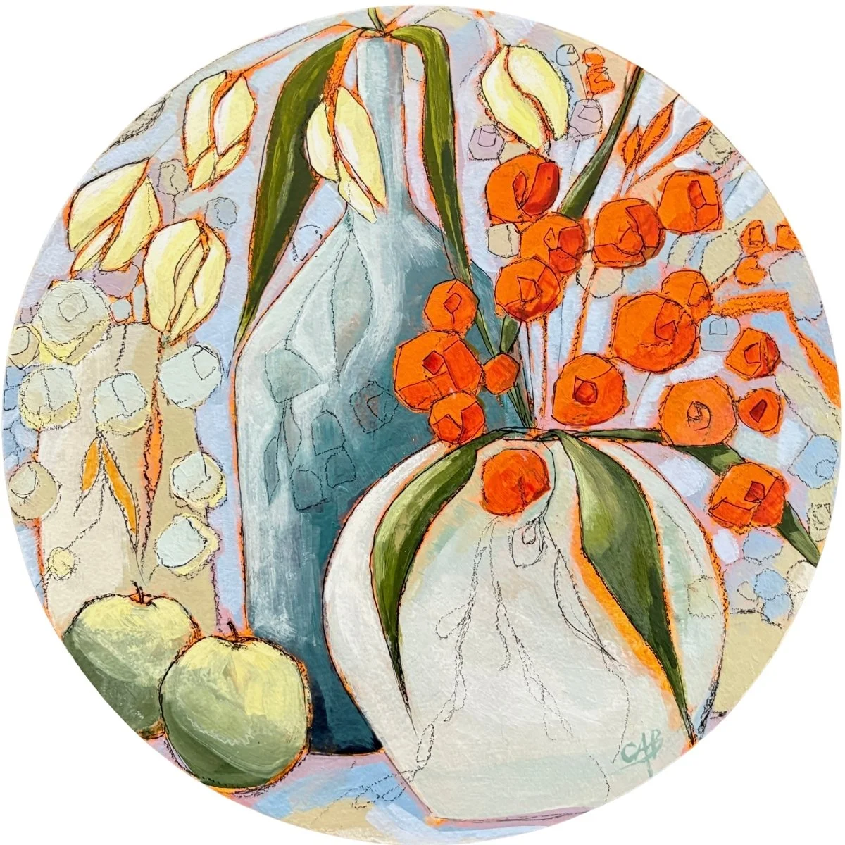 Fermosa, 12", Acrylic and Mixed Media on Panel, 2026, $350