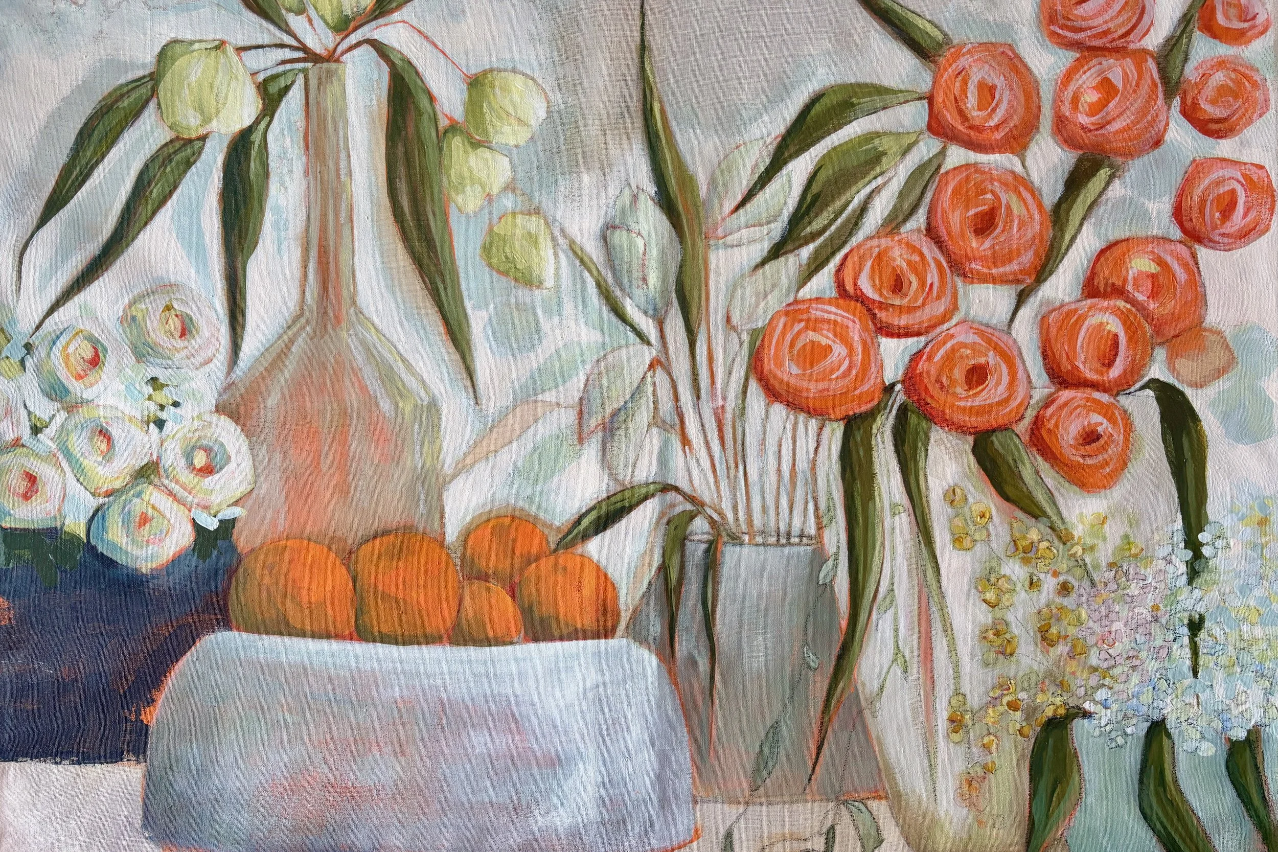 A State of Repose, 30" x 40", Acrylic and Mixed Media on Linen, 2026