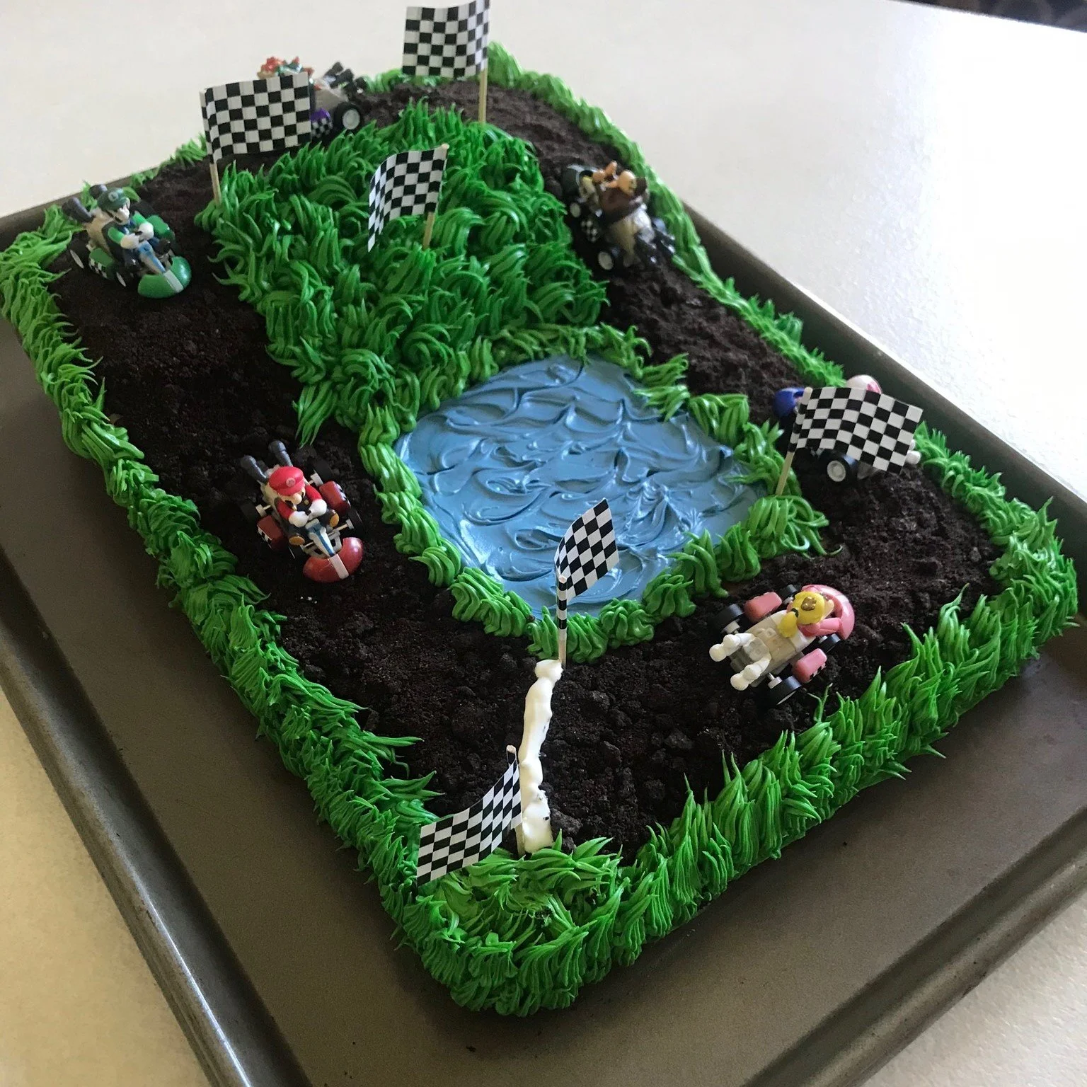 Mario Kart chocolate cake