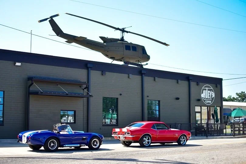 Caught a glimpse of a couple classic cars - a Shelby Cobra and a Camaro outside our Mount Pleasant store!