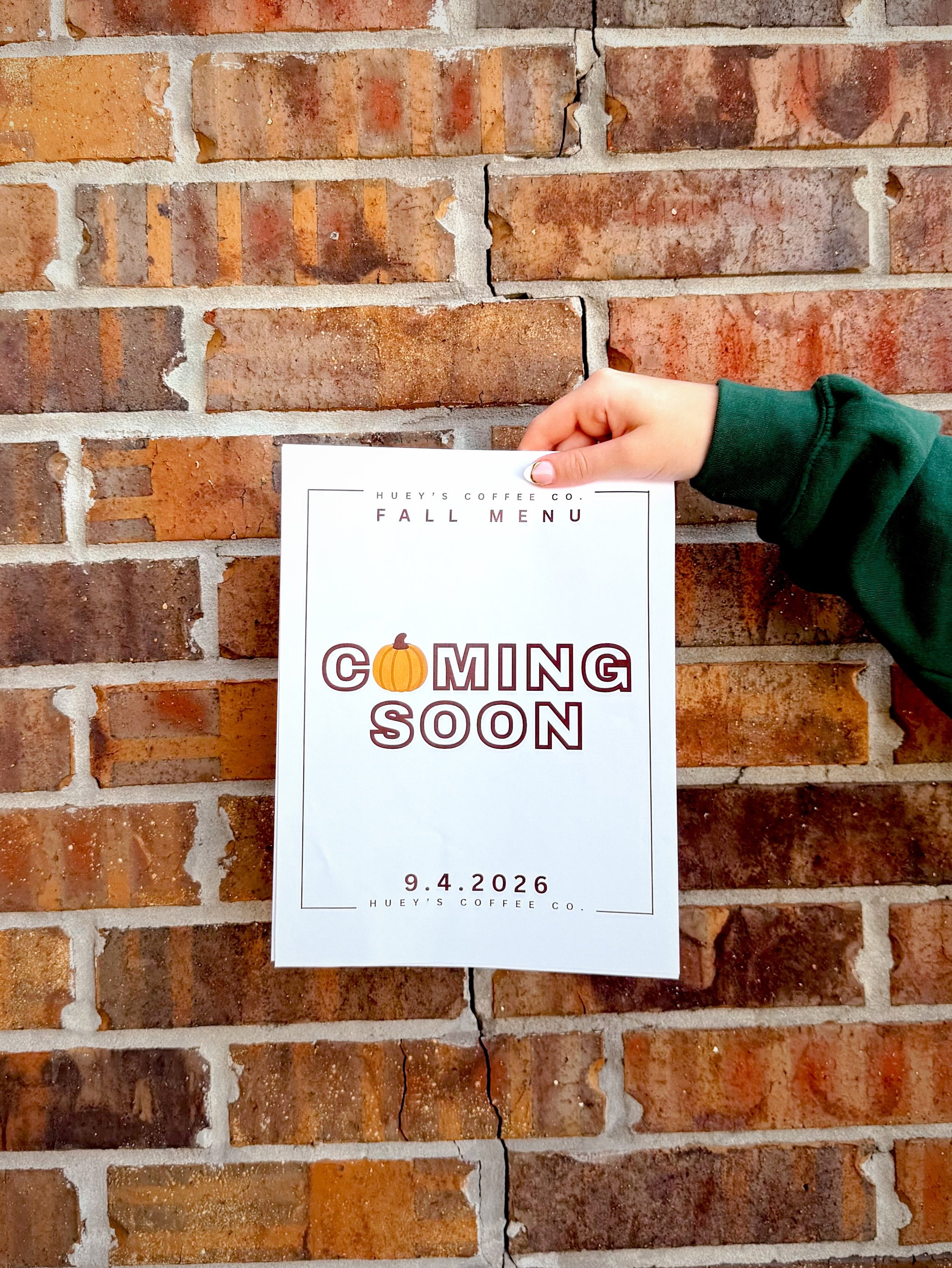 FALL MENU LOADING&hellip;. 9.4.2026!!!! 🍁🍂

Mark your calendars!! Huey&rsquo;s Coffee fall menu will be available starting September 4th!! ☕️

#COFFEE #HUEYS #FALLMENU #PUMPKINSZN