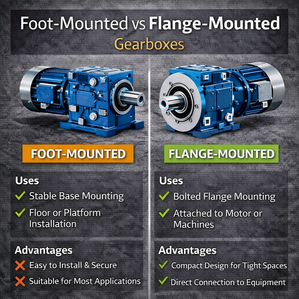 Foot-Mounted vs Flange-Mounted Gearboxes