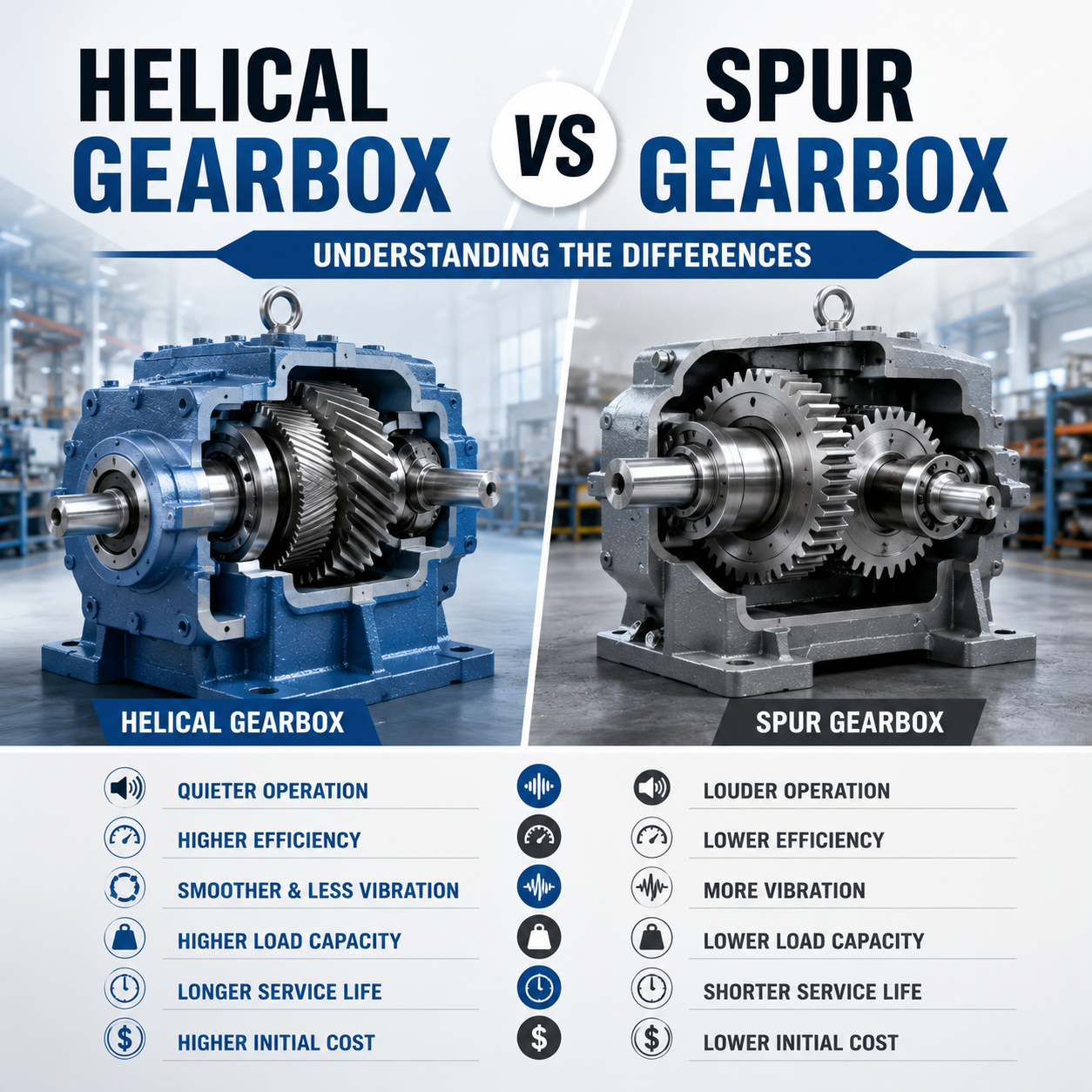 Helical Gearbox vs Spur Gearbox: Understanding the Differences