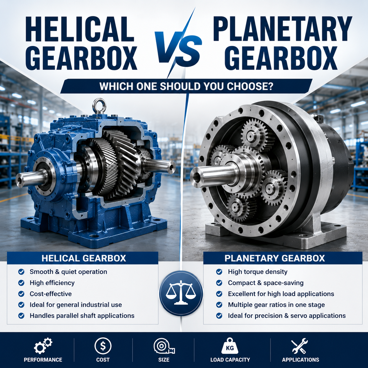 Helical Gearbox vs Planetary Gearbox: Which One Should You Choose?