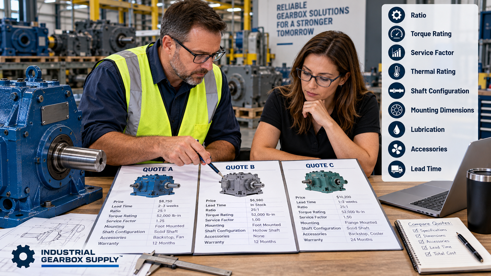 How to Compare Industrial Gearbox Quotes: 12 Specifications Buyers Should Verify