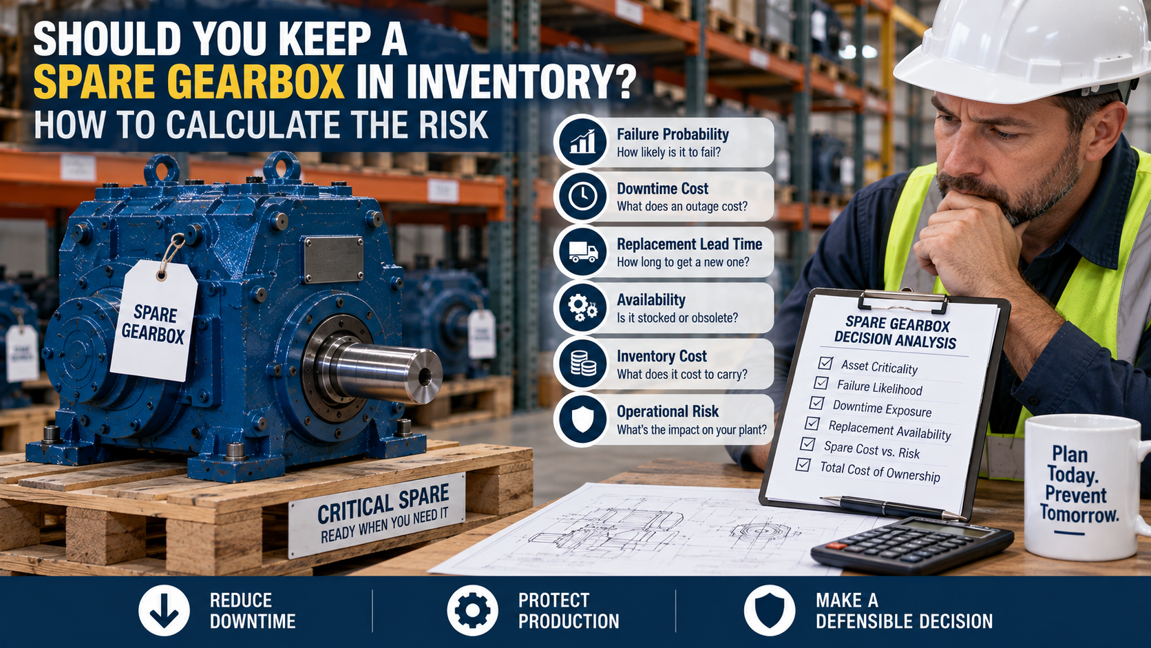 Should You Keep a Spare Gearbox in Inventory? How to Calculate the Risk