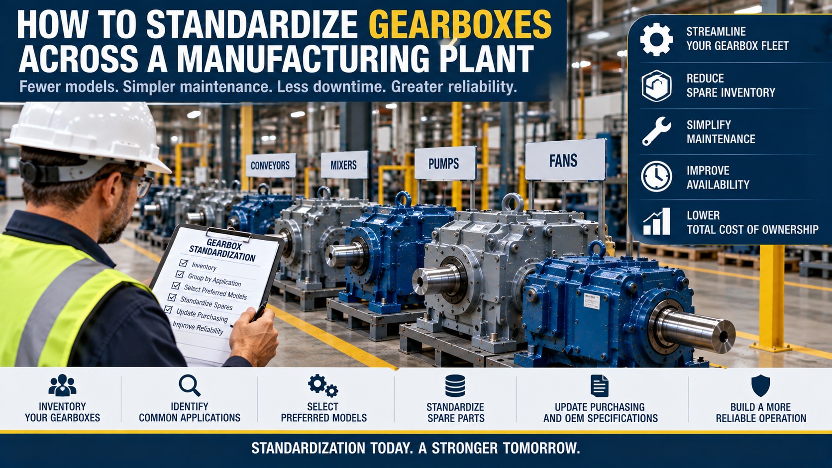 How to Standardize Gearboxes Across a Manufacturing Plant