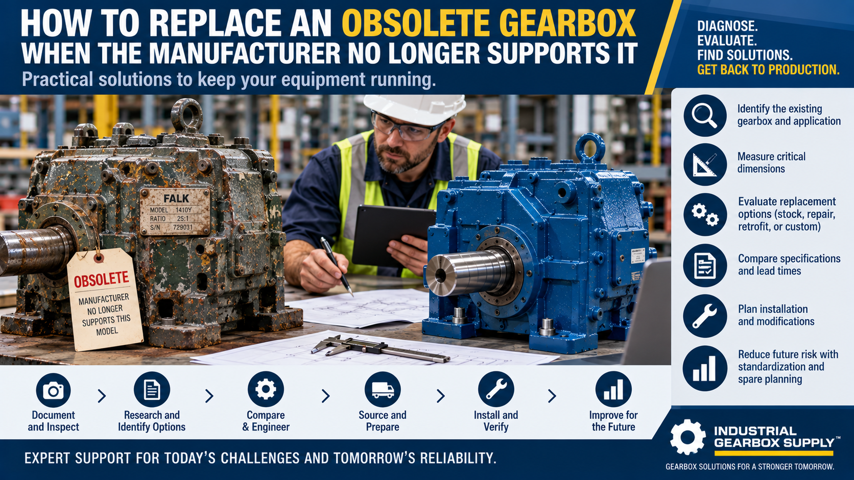 How to Replace an Obsolete Gearbox When the Manufacturer No Longer Supports It
