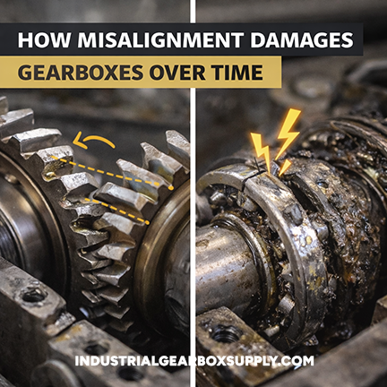 How Misalignment Damages Gearboxes Over Time — Industrial Gearbox Supply