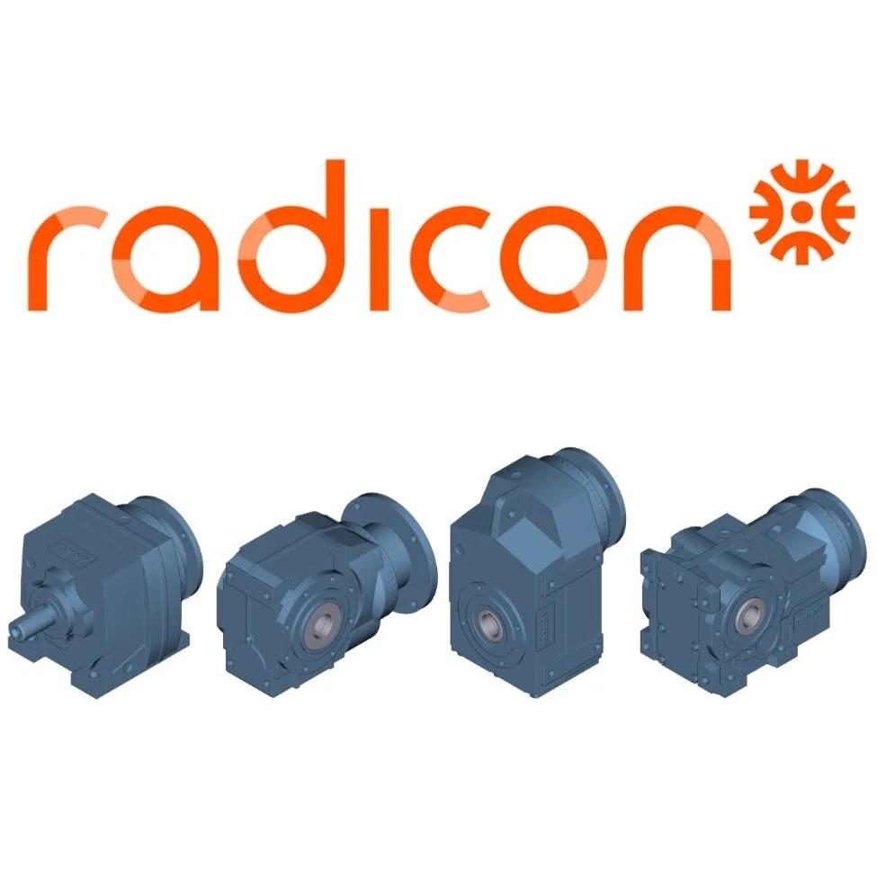 Radicon's robust range of modular gearboxes provide our customers with interchangeability and flexibility to meet their needs. The Series M In-Line Helical, Series C Right Angle Helical Worm, Series F Parallel Shaft Mounted Helical, and Series K Righ