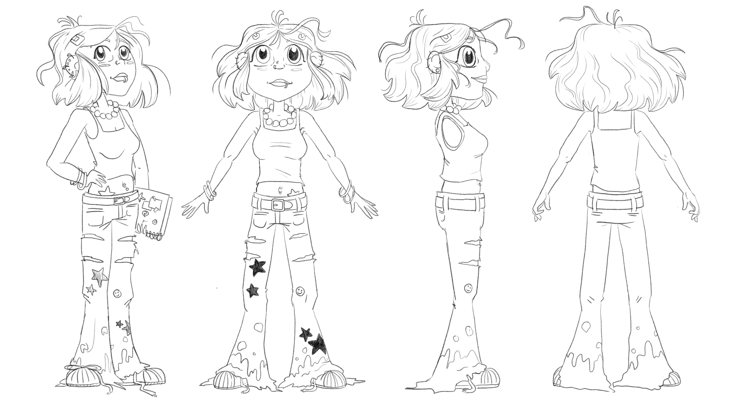 Teenage-aged Ashley character design