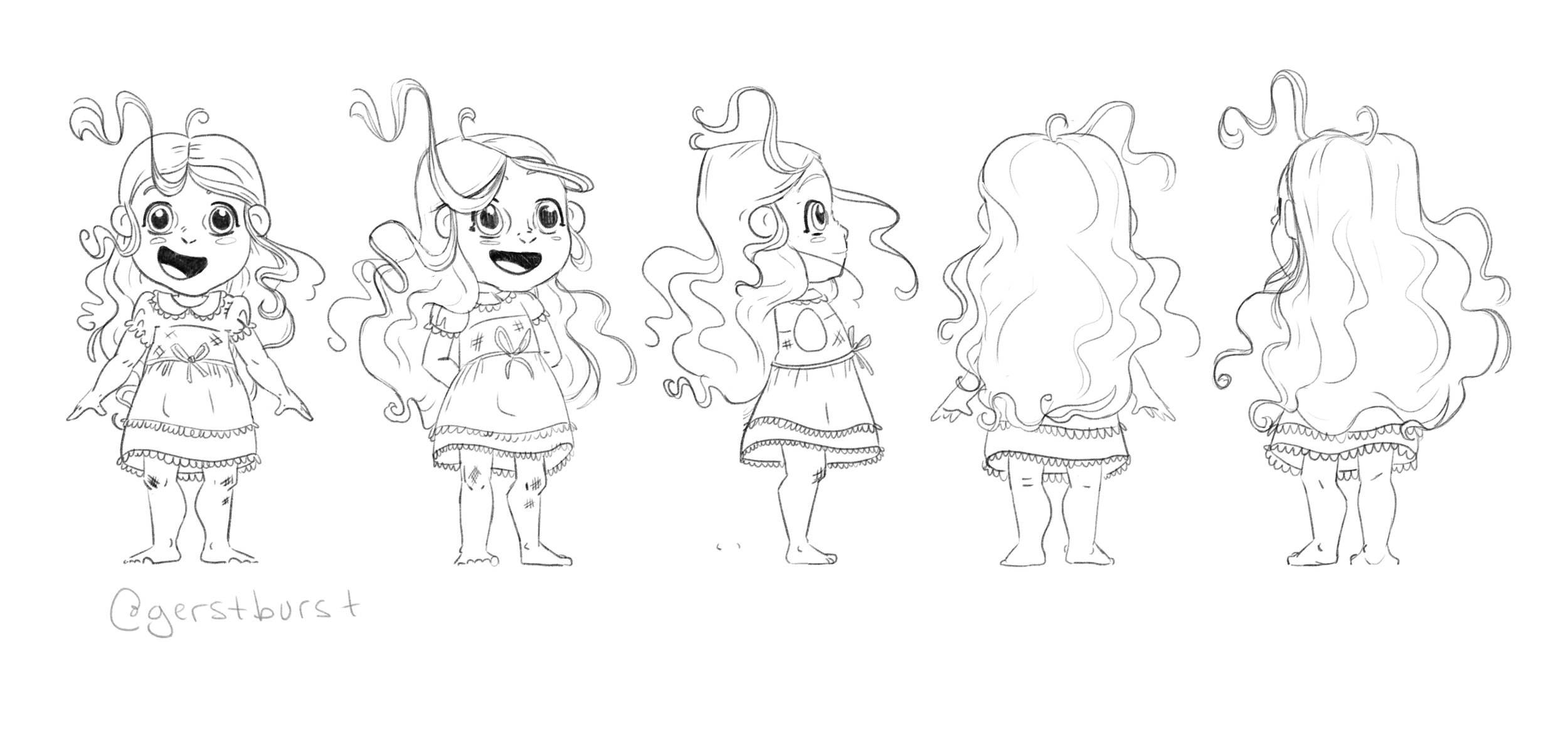 Toddler Ashley Character Design